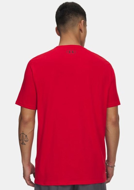 UNDER ARMOUR UA Sportstyle LC - 1326799-600 Erkek Kırmızı Bisiklet Yaka T-shirt