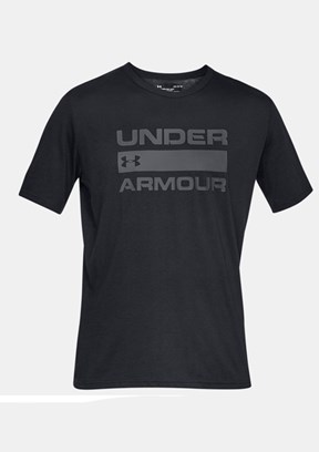 UNDER ARMOUR UA Team Issue Wordmark - 1329582-001 Erkek Siyah Bisiklet Yaka T-shirt