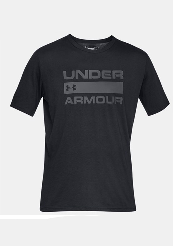 UNDER ARMOUR UA Team Issue Wordmark - 1329582-001 Erkek Siyah Bisiklet Yaka T-shirt