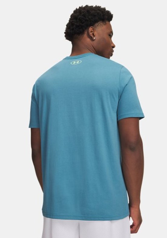 UNDER ARMOUR UA Team Issue Wordmark - 1329582-466 Erkek Mavi Bisiklet Yaka T-shirt
