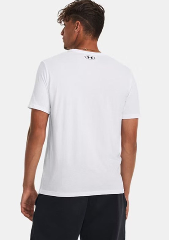 UNDER ARMOUR UA Camo Chest Stripe - 1376830-100 Erkek Beyaz Baskılı Yaka T-shirt