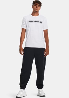 UNDER ARMOUR UA Camo Chest Stripe - 1376830-100 Erkek Beyaz Baskılı Yaka T-shirt