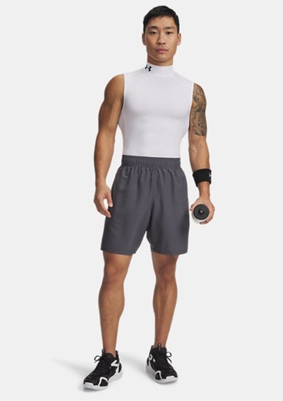 UNDER ARMOUR UA Tech Dokuma Wordmark - 1383356-025 Erkek Gri Dokuma Şort
