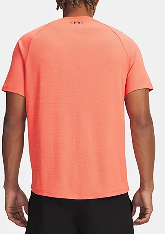 UNDER ARMOUR UA Tech Textured - 1382796-690 Erkek Kırmızı Bisiklet Yaka T-Shirt