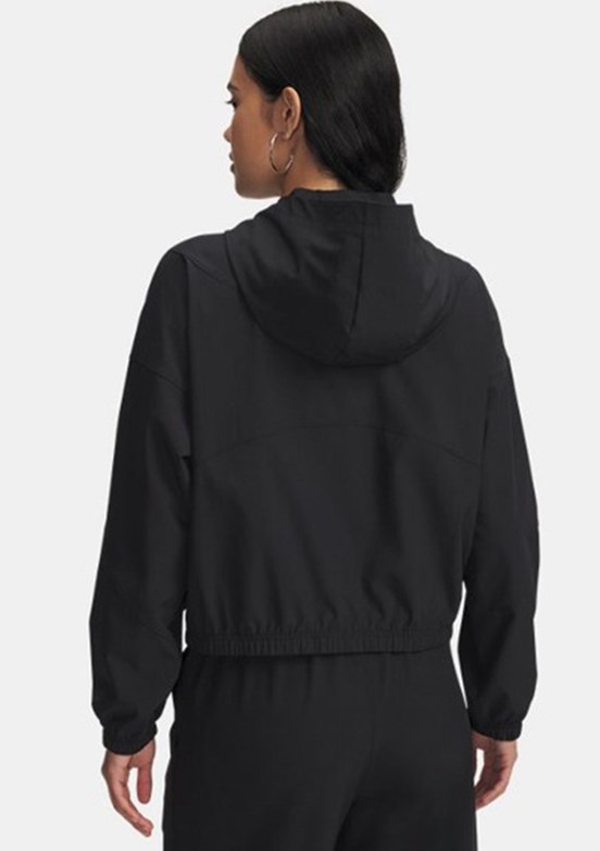 UNDER ARMOUR UA Rival Woven - 6004849-005 Kadın Siyah Kapüşonlu Ceket