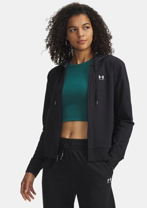 UNDER ARMOUR UA Sport Terry - 6011017-001 Kadın Siyah Kapüşonlu Ceket