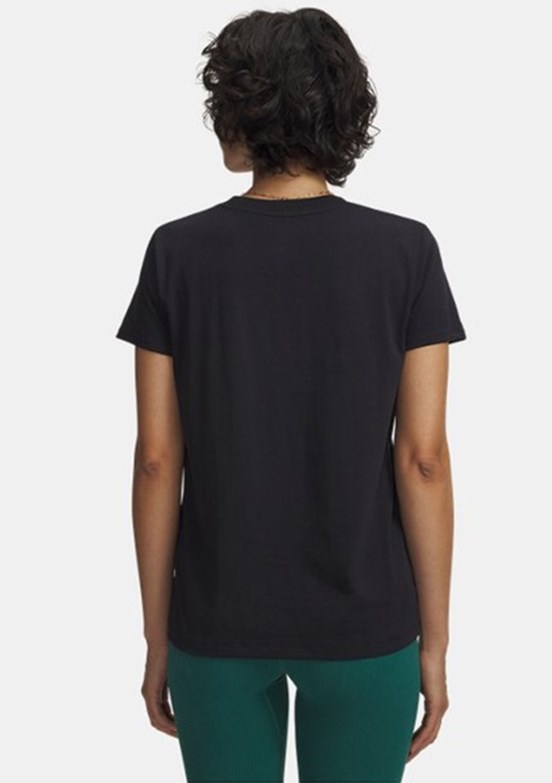 UNDER ARMOUR UA Campus Core - 1383648-001 Kadın Siyah Bisiklet Yaka T-shirt