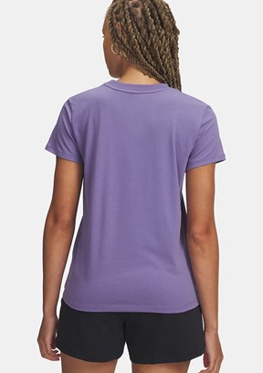 UNDER ARMOUR UA Campus Core - 1383648-520 Kadın Mor Bisiklet Yaka T-shirt
