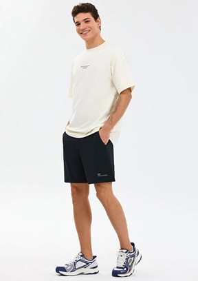 SKECHERS - S211710-3817 Erkek Siyah Baskılı Şort