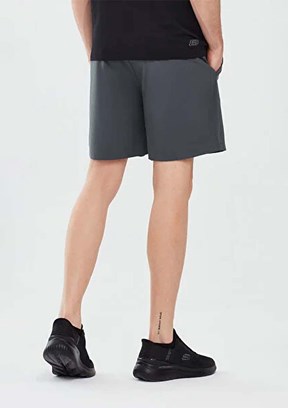 SKECHERS - S211710-4256 Erkek Gri Baskılı Şort