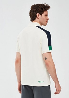 SKECHERS - S221047-1208 Erkek Ekru Polo Yaka T-Shirt