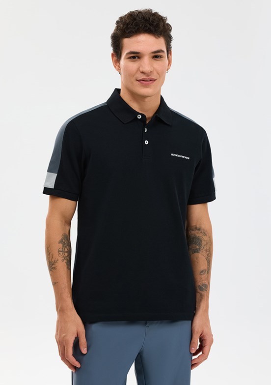 SKECHERS - S221047-3817 Erkek Çok Renkli Polo Yaka T-Shirt