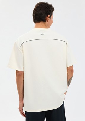 SKECHERS - S231094-3855 Erkek Beyaz Oversize T-Shirt