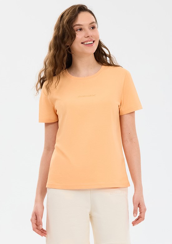 SKECHERS - S2510029-2118 Kadın Çok Renkli Bisiklet Yaka T-Shirt