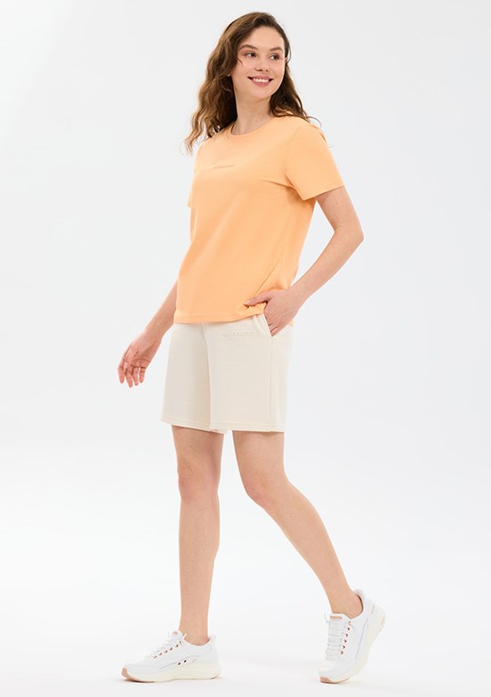 SKECHERS - S2510029-2118 Kadın Çok Renkli Bisiklet Yaka T-Shirt
