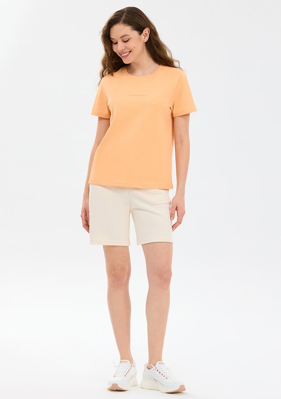 SKECHERS - S2510029-2118 Kadın Çok Renkli Bisiklet Yaka T-Shirt