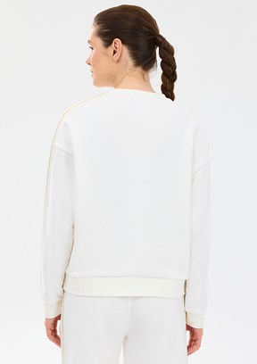 SKECHERS - S2610029-3855 Kadın Beyaz Baskılı Sweatshirt