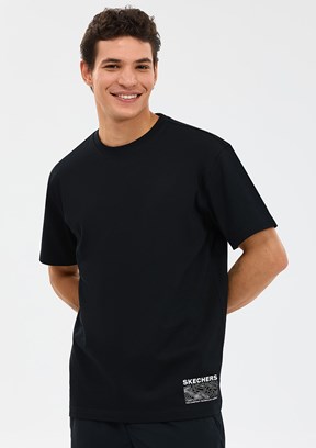 SKECHERS - S2610109-3817 Erkek Siyah Relax T-Shirt