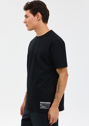 SKECHERS - S2610109-3817 Erkek Siyah Relax T-Shirt
