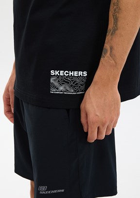SKECHERS - S2610109-3817 Erkek Siyah Relax T-Shirt