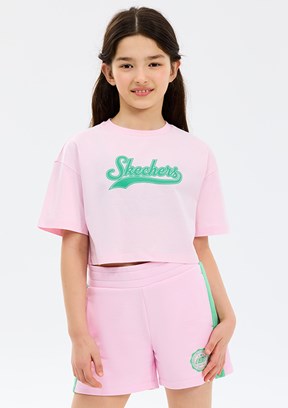 SKECHERS G Lw Fleece - SK2610032-0098 Kız Çocuk Pembe Baskılı Şort