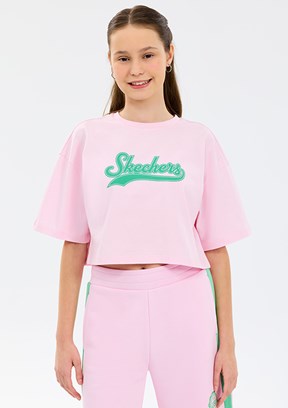 SKECHERS G Lw Fleece - SK2610032-0098 Kız Çocuk Pembe Baskılı Şort