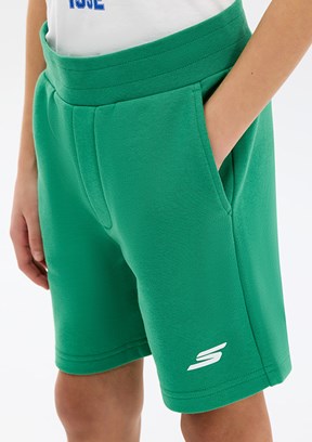 SKECHERS B Lw Fleece - SK2610080-1027 Erkek Çocuk Yeşil Baskılı Şort