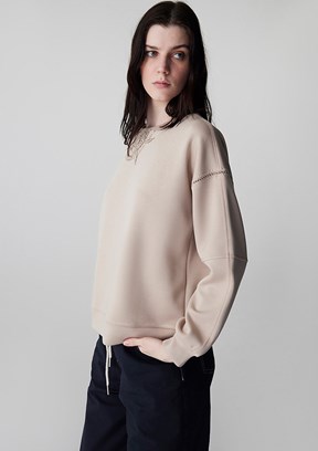 İPEKYOL Naturel Kadın Bisiklet Yaka Sweatshirt