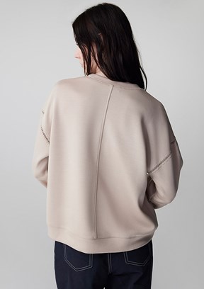 İPEKYOL Naturel Kadın Bisiklet Yaka Sweatshirt