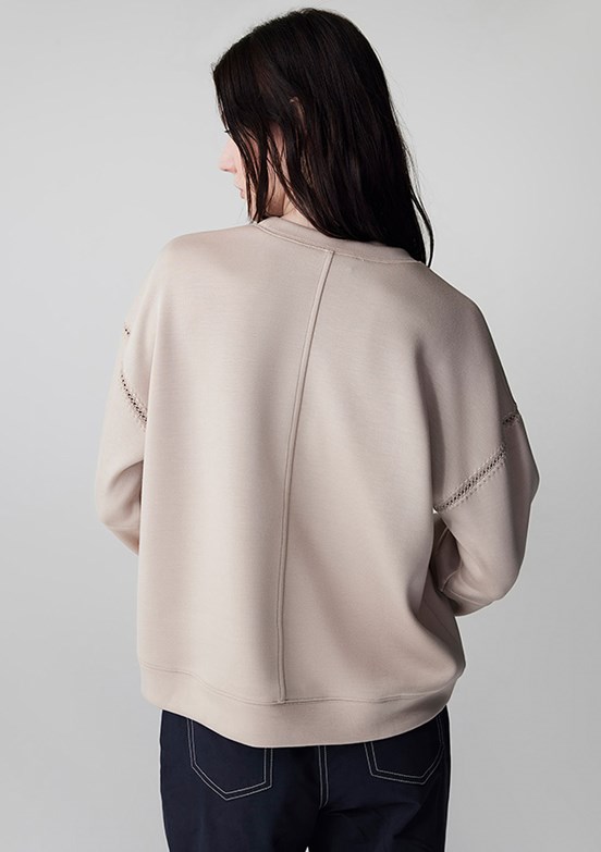 İPEKYOL Naturel Kadın Bisiklet Yaka Sweatshirt