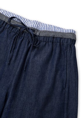 İPEKYOL Lacivert Kadın Bol Paça Pantolon