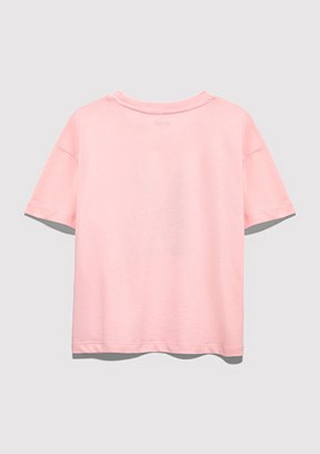 MAVİ Pembe Kız Çocuk Baskılı T-Shirt