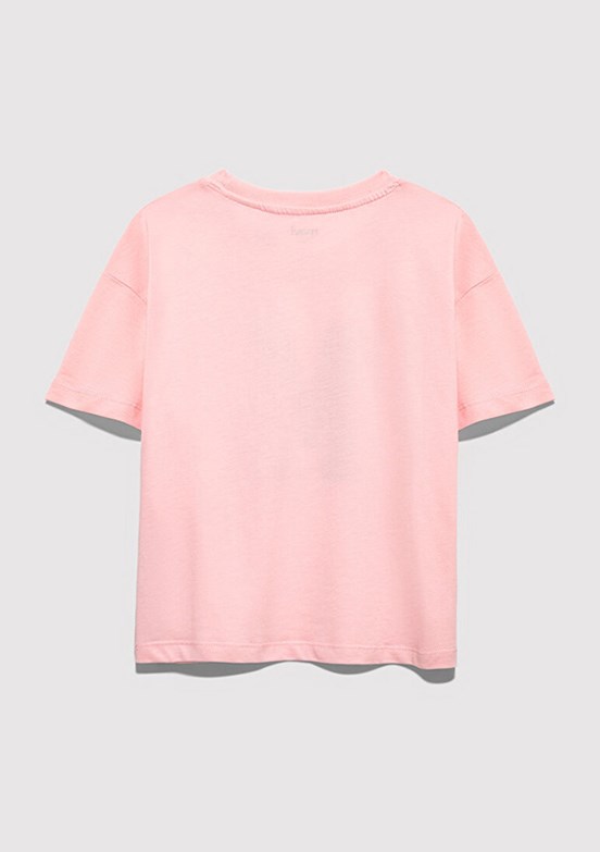 MAVİ Pembe Kız Çocuk Baskılı T-Shirt