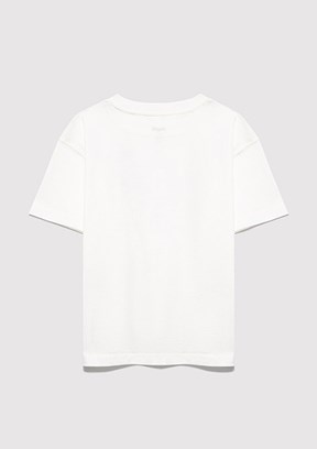 MAVİ Beyaz Kız Çocuk Baskılı T-Shirt