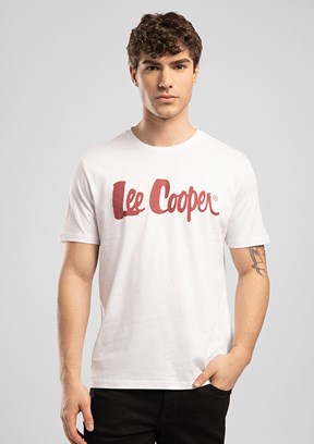 LEE COOPER Londonlogo - 262 LCM 242004 Erkek Beyaz O Yaka T-Shirt