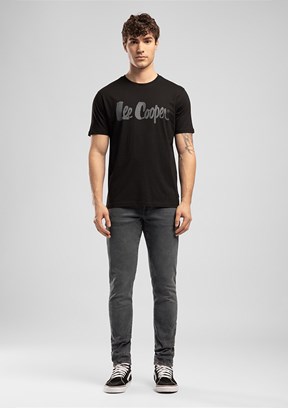 LEE COOPER Londonlogo - 262 LCM 242004 Erkek Siyah O Yaka T-Shirt
