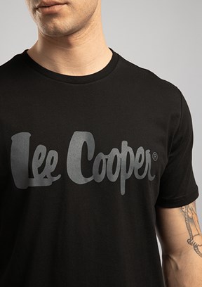 LEE COOPER Londonlogo - 262 LCM 242004 Erkek Siyah O Yaka T-Shirt