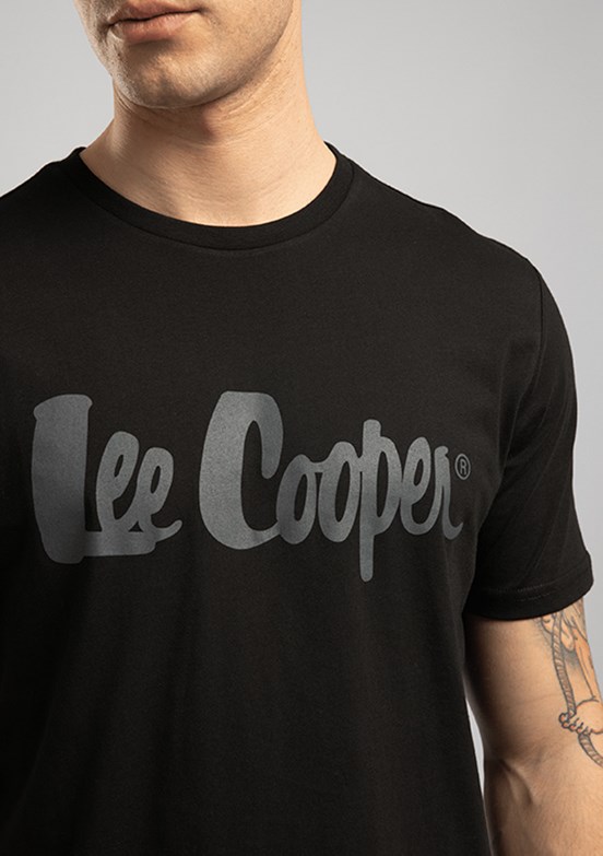 LEE COOPER Londonlogo - 262 LCM 242004 Erkek Siyah O Yaka T-Shirt