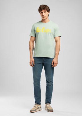 LEE COOPER Londonlogo - 262 LCM 242004 Erkek Yeşil O Yaka T-Shirt