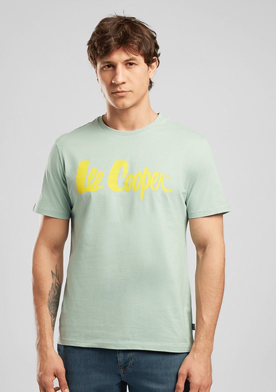 LEE COOPER Londonlogo - 262 LCM 242004 Erkek Yeşil O Yaka T-Shirt