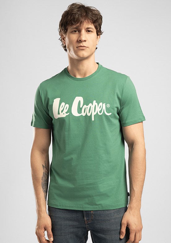 LEE COOPER Londonlogo - 262 LCM 242004 Erkek Yeşil O Yaka T-Shirt