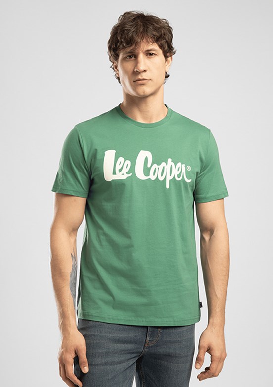 LEE COOPER Londonlogo - 262 LCM 242004 Erkek Yeşil O Yaka T-Shirt