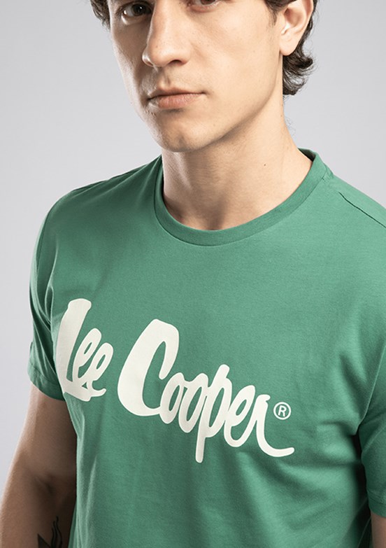 LEE COOPER Londonlogo - 262 LCM 242004 Erkek Yeşil O Yaka T-Shirt