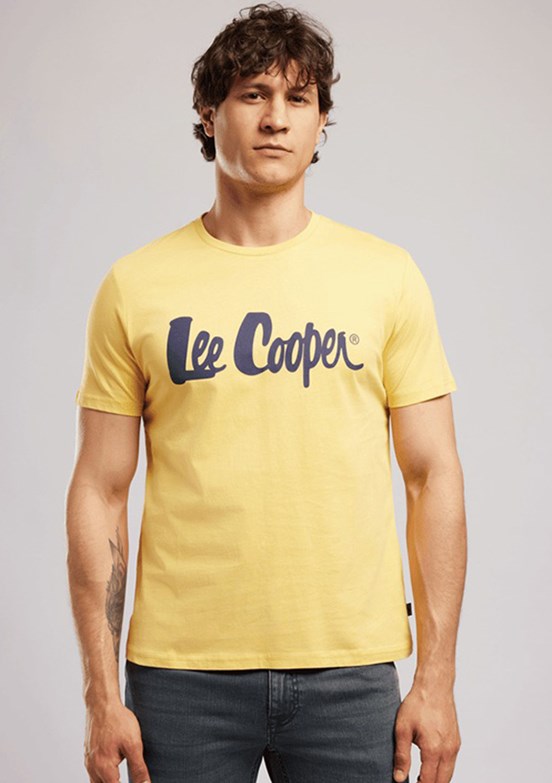 LEE COOPER Londonlogo - 262 LCM 242004 Erkek Turuncu O Yaka T-Shirt