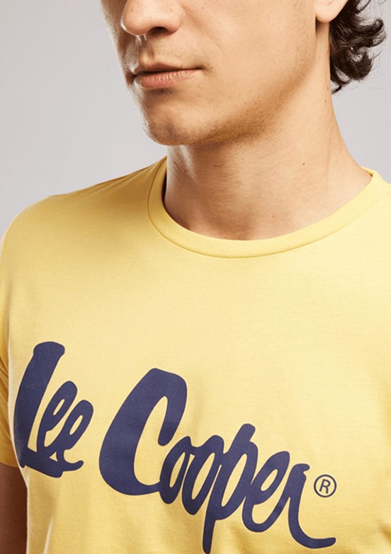 LEE COOPER Londonlogo - 262 LCM 242004 Erkek Turuncu O Yaka T-Shirt