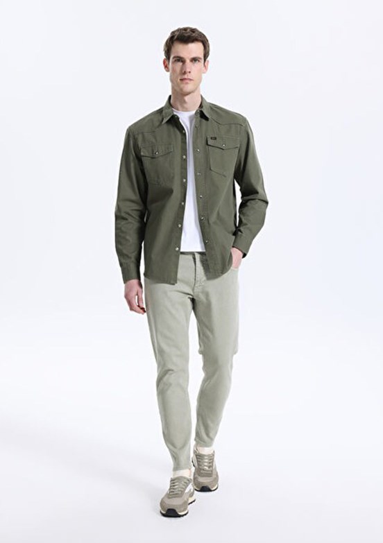 LEE COOPER - 262 LCM 221005 Erkek Yeşil Normal Bel Pantolon