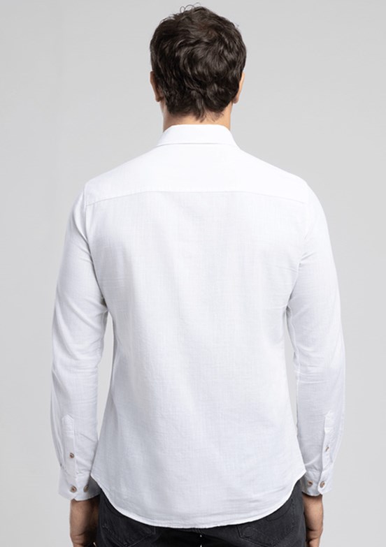 LEE COOPER Darell - 262 LCM 241001 Erkek Beyaz Uzun Kol Gömlek
