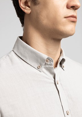 LEE COOPER Darell - 262 LCM 241001 Erkek Gri Uzun Kol Gömlek