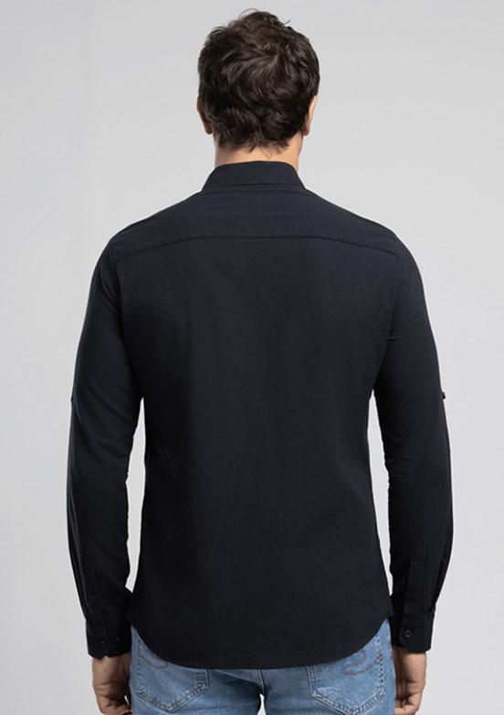 LEE COOPER Darell - 262 LCM 241001 Erkek Siyah Uzun Kol Gömlek
