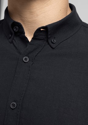 LEE COOPER Darell - 262 LCM 241001 Erkek Siyah Uzun Kol Gömlek